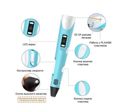 3D Ручка для рисования 3D pen (стержни в комплекте)